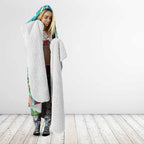 New Zealand Tomtit Hooded Blanket Maori Koru With Pohutukawa Galaxy Style - Aussie Hoodie