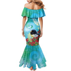 New Zealand Tomtit Mermaid Dress Maori Koru With Pohutukawa Galaxy Style - Aussie Hoodie