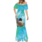 New Zealand Tomtit Mermaid Dress Maori Koru With Pohutukawa Galaxy Style - Aussie Hoodie
