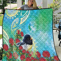 New Zealand Tomtit Quilt Maori Koru With Pohutukawa Galaxy Style - Aussie Hoodie