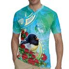 New Zealand Tomtit Rugby Jersey Maori Koru With Pohutukawa Galaxy Style - Aussie Hoodie