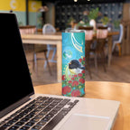 New Zealand Tomtit Skinny Tumbler Maori Koru With Pohutukawa Galaxy Style - Aussie Hoodie