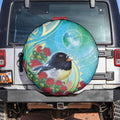 New Zealand Tomtit Spare Tire Cover Maori Koru With Pohutukawa Galaxy Style - Aussie Hoodie
