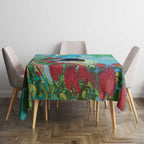 New Zealand Tomtit Tablecloth Maori Koru With Pohutukawa Galaxy Style - Aussie Hoodie