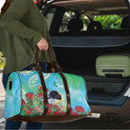 New Zealand Tomtit Travel Bag Maori Koru With Pohutukawa Galaxy Style - Aussie Hoodie