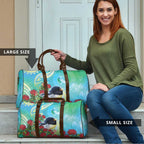 New Zealand Tomtit Travel Bag Maori Koru With Pohutukawa Galaxy Style - Aussie Hoodie