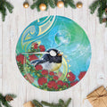 New Zealand Tomtit Tree Skirt Maori Koru With Pohutukawa Galaxy Style - Aussie Hoodie