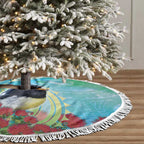 New Zealand Tomtit Tree Skirt Maori Koru With Pohutukawa Galaxy Style - Aussie Hoodie