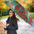 New Zealand Tomtit Umbrella Maori Koru With Pohutukawa Galaxy Style - Aussie Hoodie