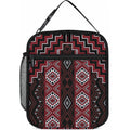 New Zealand Aotearoa Lunch Bag Red Poutama With Taniko Pattern