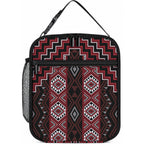 New Zealand Aotearoa Lunch Bag Red Poutama With Taniko Pattern