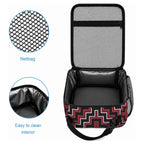 New Zealand Aotearoa Lunch Bag Red Poutama With Taniko Pattern