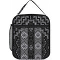 New Zealand Aotearoa Lunch Bag Black Poutama With Taniko Pattern