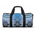 New Zealand Duffle Bag Poutama Mix Blue Taniko Inspired Art