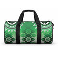 New Zealand Duffle Bag Poutama Mix Green Taniko Inspired Art