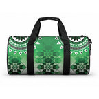 New Zealand Duffle Bag Poutama Mix Green Taniko Inspired Art