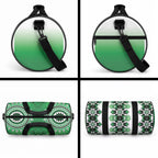 New Zealand Duffle Bag Poutama Mix Green Taniko Inspired Art