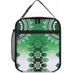 New Zealand Lunch Bag Poutama Mix Green Taniko Inspired Art