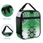 New Zealand Lunch Bag Poutama Mix Green Taniko Inspired Art
