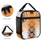 New Zealand Lunch Bag Poutama Mix Orange Taniko Inspired Art
