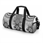 New Zealand Duffle Bag Poutama Mix Gray Taniko Inspired Art
