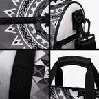 New Zealand Duffle Bag Poutama Mix Gray Taniko Inspired Art
