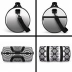 New Zealand Duffle Bag Poutama Mix Gray Taniko Inspired Art