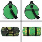 New Zealand Aotearoa Ruru Duffle Bag Maori Fern Art Green