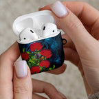 New Zealand Matariki Piwakawaka AirPods Case Maori Koru With Pohutukawa Flowers