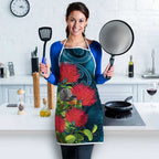 New Zealand Matariki Piwakawaka Apron Maori Koru With Pohutukawa Flowers