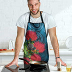 New Zealand Matariki Piwakawaka Apron Maori Koru With Pohutukawa Flowers