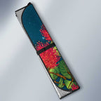 New Zealand Matariki Piwakawaka Auto Sun Shade Maori Koru With Pohutukawa Flowers