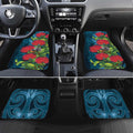 New Zealand Matariki Piwakawaka Car Mats Maori Koru With Pohutukawa Flowers