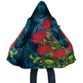 New Zealand Matariki Piwakawaka Cloak Maori Koru With Pohutukawa Flowers