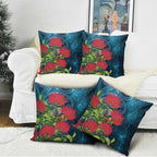 New Zealand Matariki Piwakawaka Pillow Cover Maori Koru With Pohutukawa Flowers