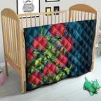New Zealand Matariki Piwakawaka Quilt Maori Koru With Pohutukawa Flowers