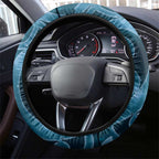 New Zealand Matariki Piwakawaka Steering Wheel Cover Maori Koru With Pohutukawa Flowers