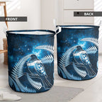New Zealand Matariki Laundry Basket Pigeon Kereru Maori Fern Art