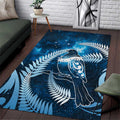 New Zealand Matariki Area Rug Pigeon Kereru Maori Fern Art