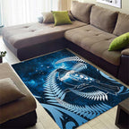 New Zealand Matariki Area Rug Pigeon Kereru Maori Fern Art
