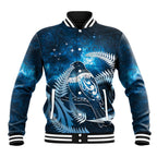 New Zealand Matariki Baseball Jacket Pigeon Kereru Maori Fern Art