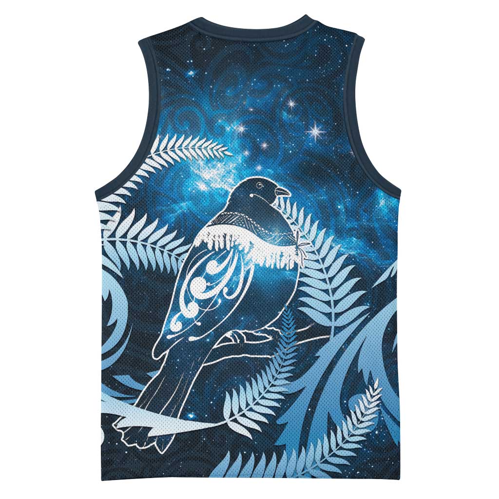 New Zealand Matariki Basketball Jersey Pigeon Kereru Maori Fern Art