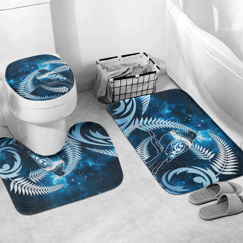New Zealand Matariki Bathroom Set Pigeon Kereru Maori Fern Art