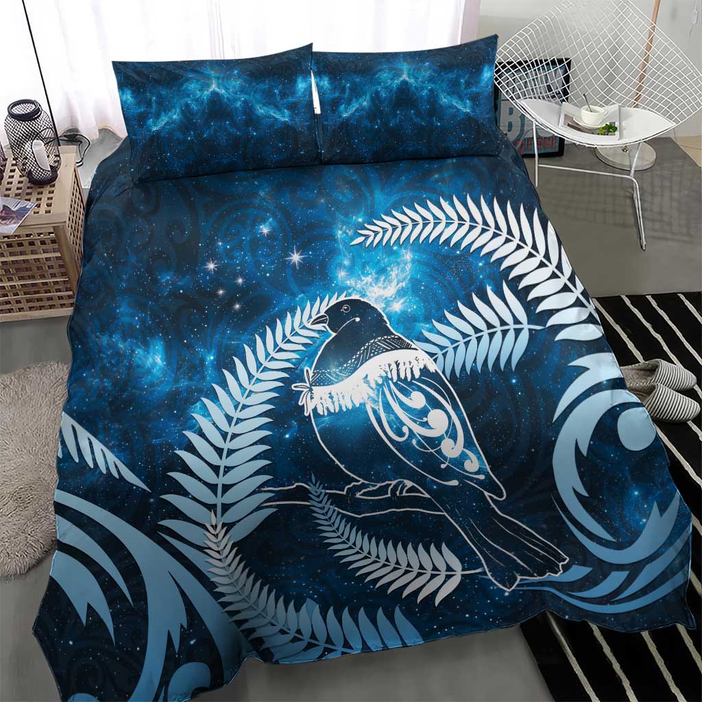 New Zealand Matariki Bedding Set Pigeon Kereru Maori Fern Art