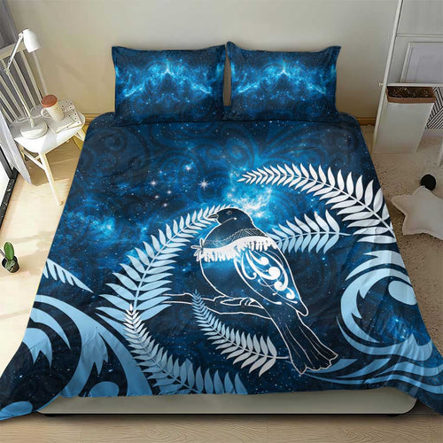 New Zealand Matariki Bedding Set Pigeon Kereru Maori Fern Art