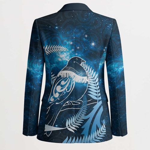 New Zealand Matariki Blazer Pigeon Kereru Maori Fern Art