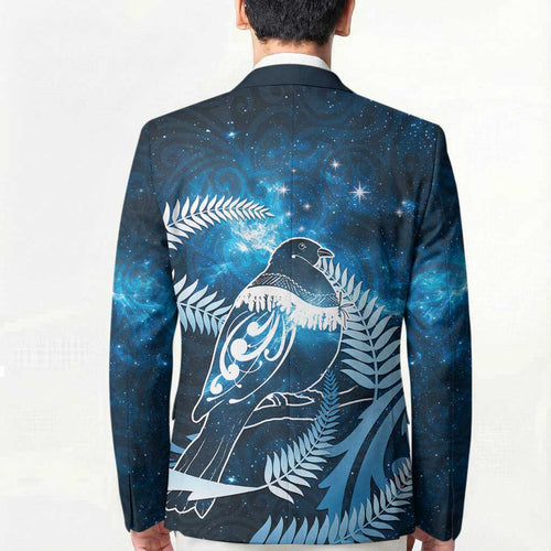 New Zealand Matariki Blazer Pigeon Kereru Maori Fern Art