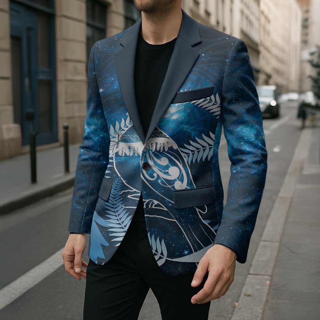 New Zealand Matariki Blazer Pigeon Kereru Maori Fern Art