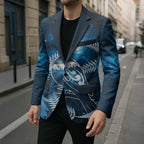 New Zealand Matariki Blazer Pigeon Kereru Maori Fern Art