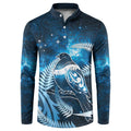 New Zealand Matariki Button Sweatshirt Pigeon Kereru Maori Fern Art